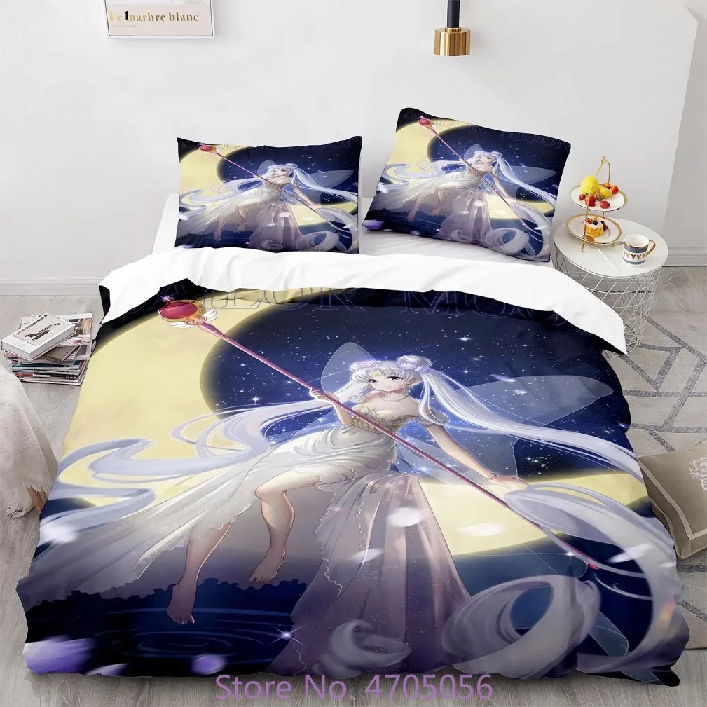 2024 New Japanese Anime Sailor Moon Bedding Set,Kawaii Sailor Moon Bedding Set,Beautiful Girl Quilt Cover Cute Printing Duvet