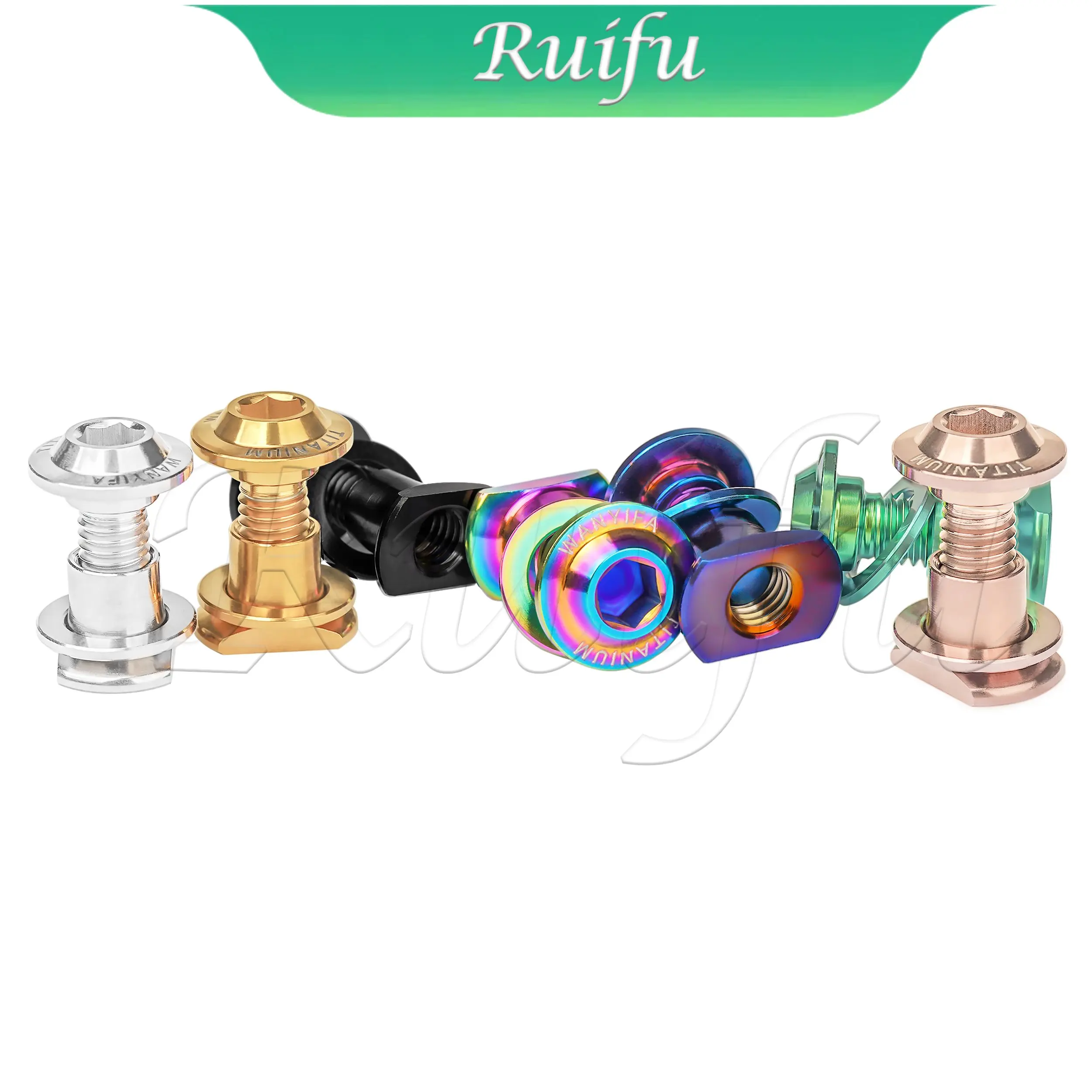 

Ruifu Titanium Bolt M5 Hex Screw Nut Washer Set for Bike Brake Shoes C Clamp Brake Pad Cycling Parts