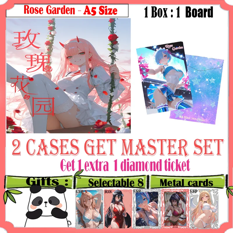 New Goddess A5 Size Card 'Rose Garden' Waifu Hobby Collection Card CCG Trading Card Game Acrylic Board Card Toy Gift