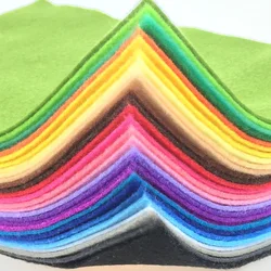 Soft Felt Fabric Sheet 10/20/40 Colors 1mm Thick Felt Pack DIY Craft Sewing Squares Nonwoven Patchwork 10 x10cm