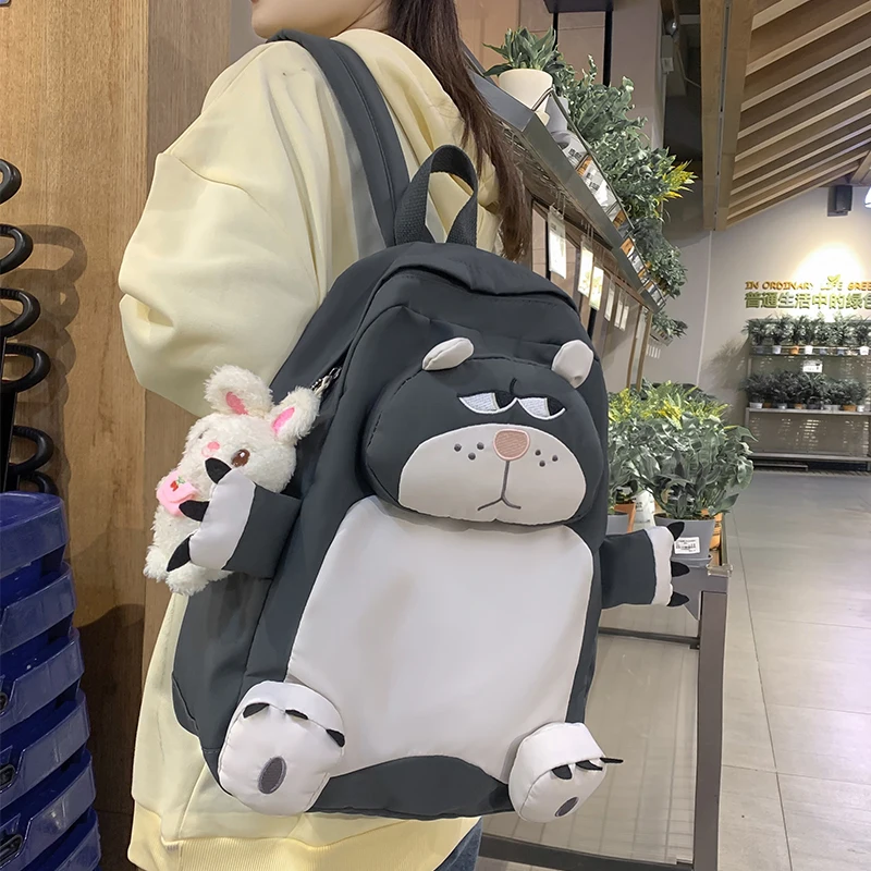 

Female Large Capacity Kawaii Back Pack Cute Bear Young Girl School Backpack Mochila Pink Women Bagpack Nylon Cartoon Schoolbag