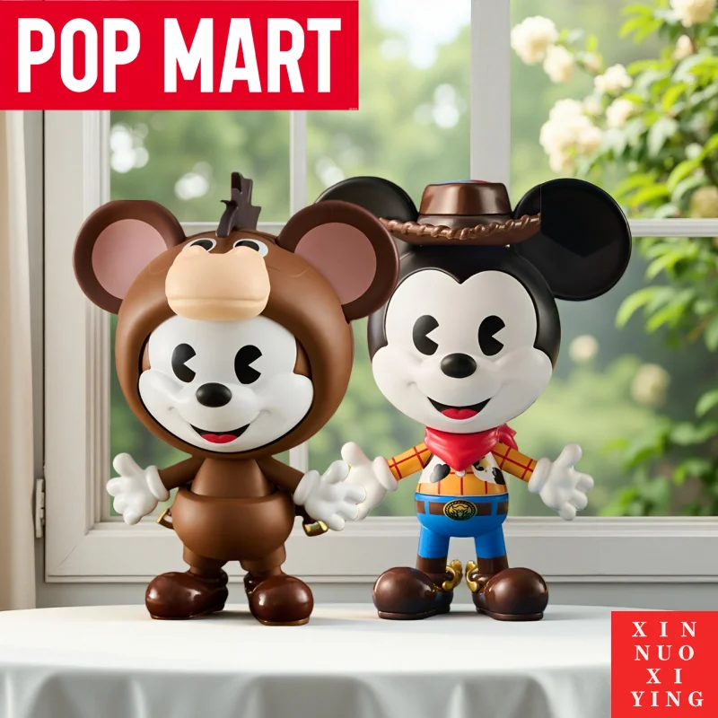 Genuine POP MART Mickey REMIXED: Mickey Meets Pixar Series Blind Box Trendy Toys Surprise Gift Desktop Ornament festival Gifts