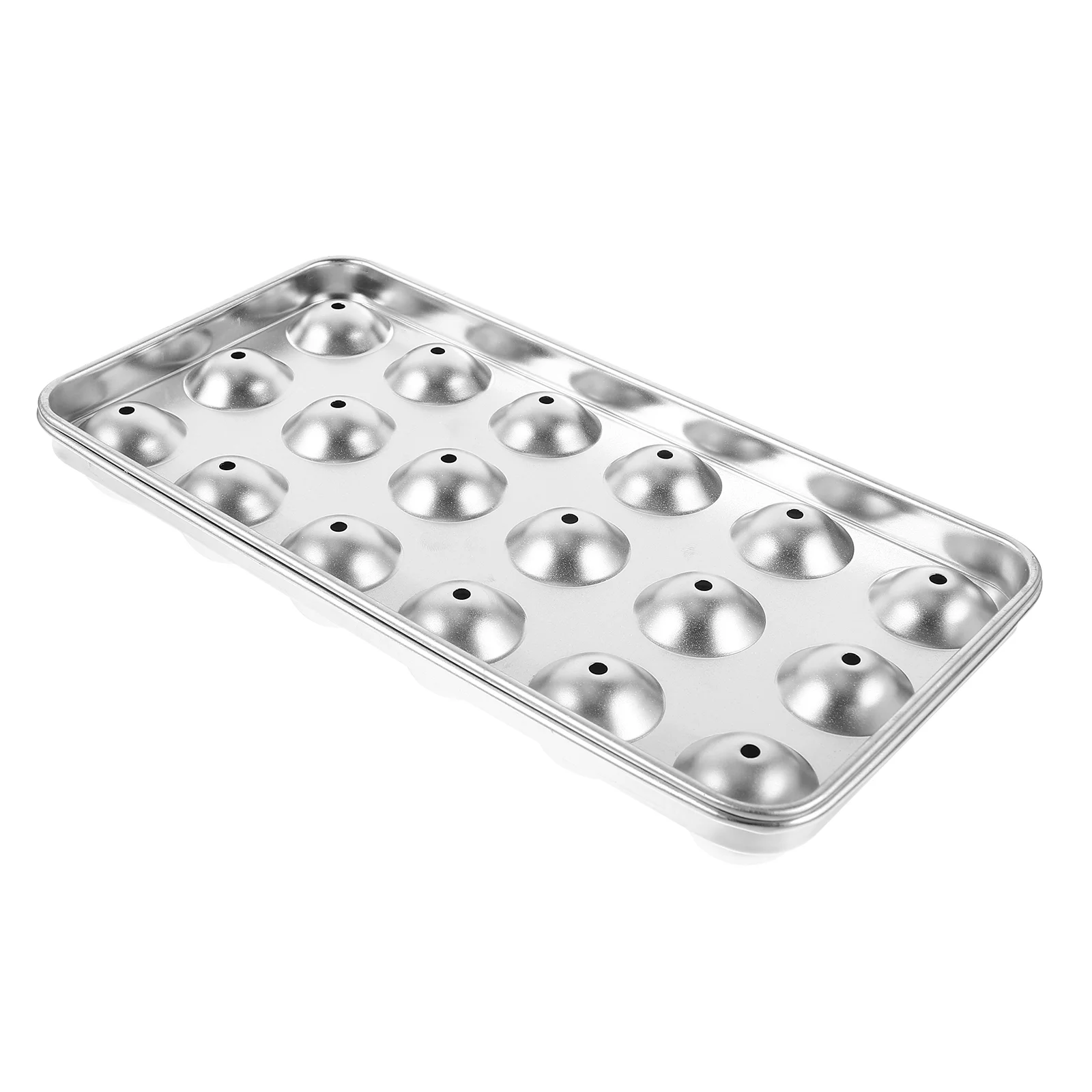 

Ice Ball Maker Mold Creative Stainless Steel Shaped Whisky Household Silver Cube Tray with Lid