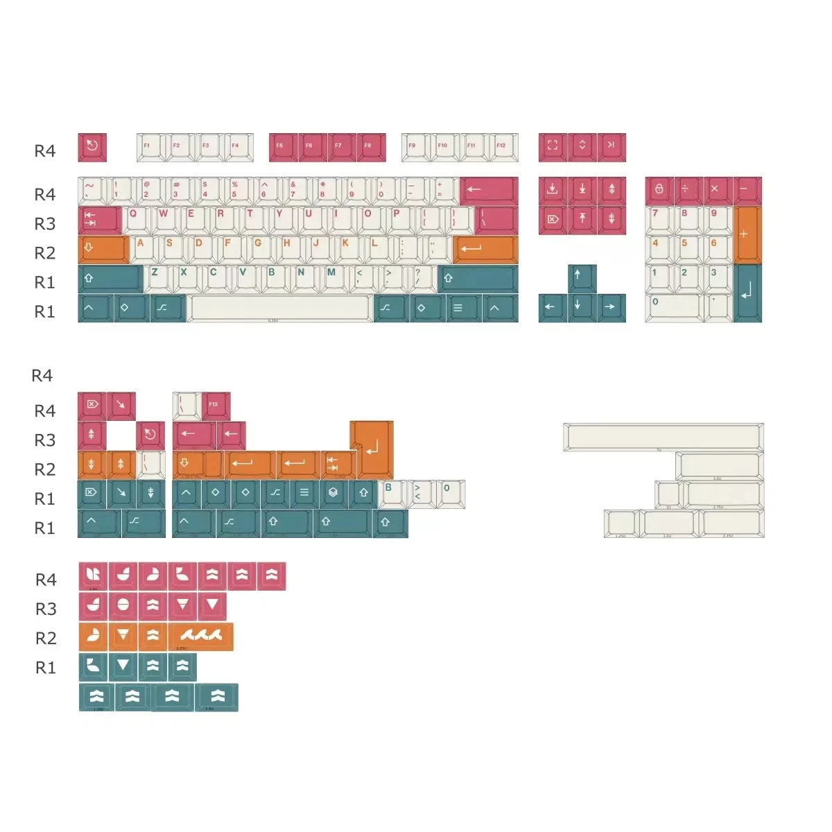 

129 Key GMK Salt Lake Keycaps PBT Dye Sublimation Cherry Profile Keycaps GMK Keycaps For Mx Switches Gaming Mechanical Keyboard