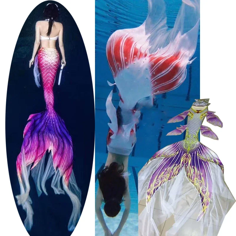 

Customized mermaid tail swimsuits for adults, children, and women, professional diving performance swimsuits, performance costum