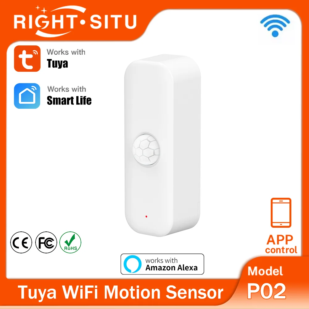 Tuya – capteur de mouvement WiFI PIR intelligent, corps humain, anti-cambriolage, application, télécommande Via Smart Life, pour maison intelligente, Support Alexa