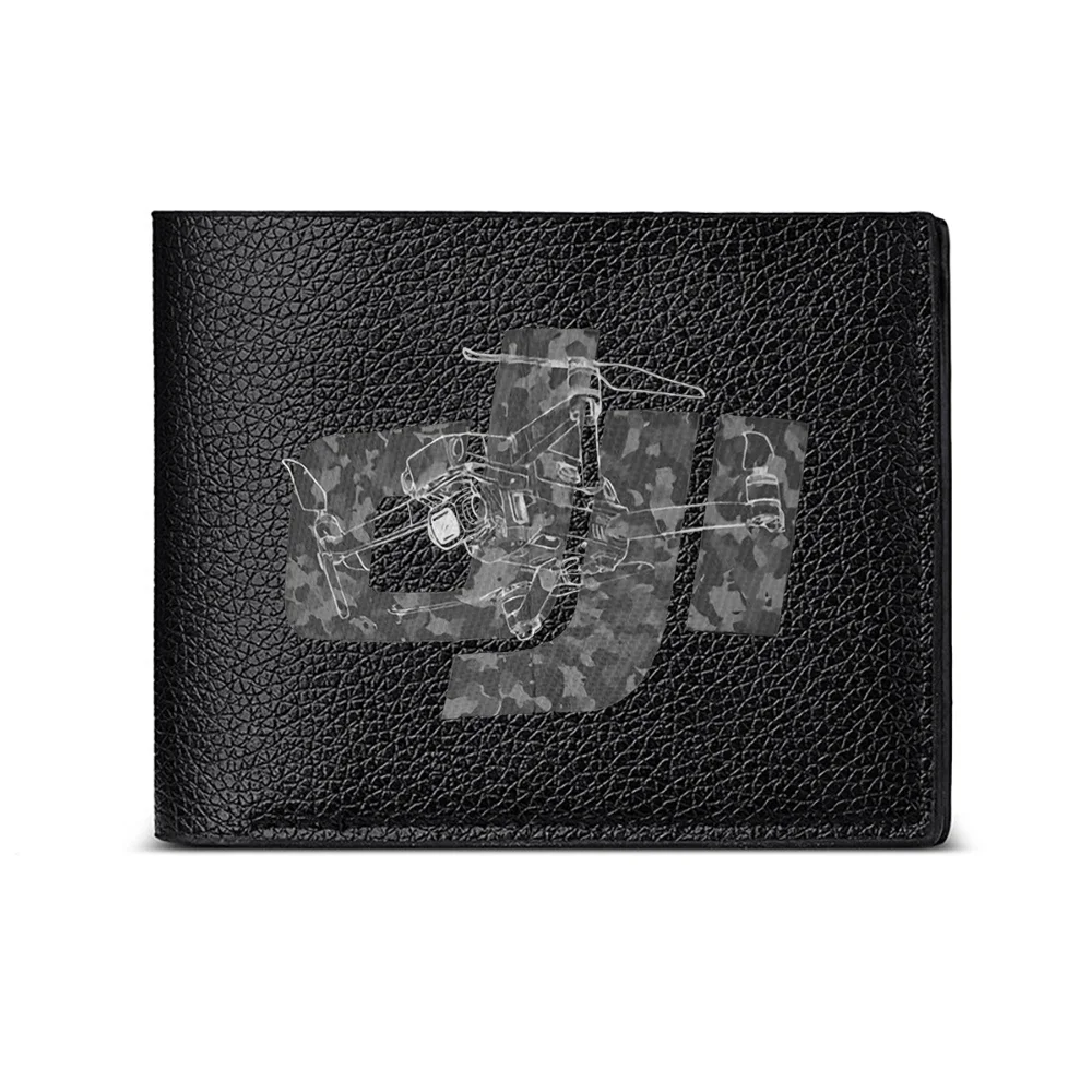 Drone Outline Camouflage Pattern Men's Wallet Card Holder Casual Business Fashion Design