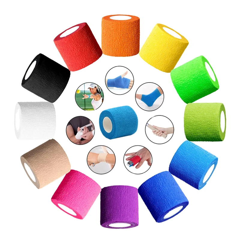 

Sports Bandage Elastic Elastoplast Self Adhesive Tape Protect Wrist Palm Finger Arm Shoulder Knee Ankle Pets Leg Tattoo Safety
