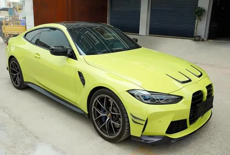 2021+ 3-PC G80 M3 G82 M4 Mp Style Carbon Fiber Front Bumper Lip Spoiler Spliter for BMW G80 G82 M3 M4