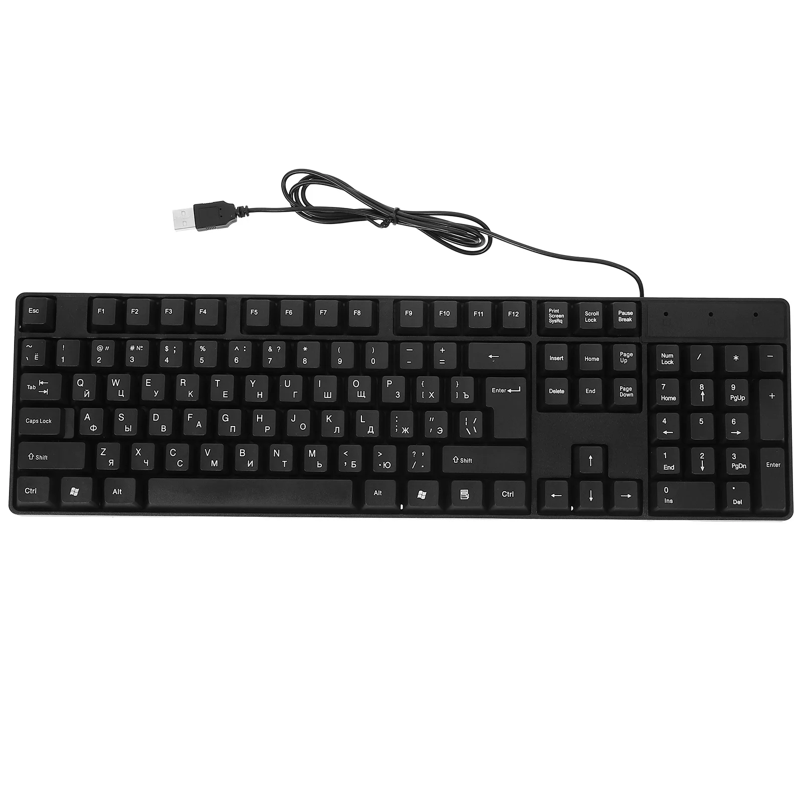 

Usb Wired Keyboard Full Size With Numeric Keypad For Laptop Desktop Office Work Gaming Computer Peripheral