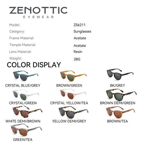 Imagen 2 del producto ZENOTTIC gafas de sol graduadas polarizadas populares para mujer protección UV400 gafas de sol ópticas progresivas redondas de moda