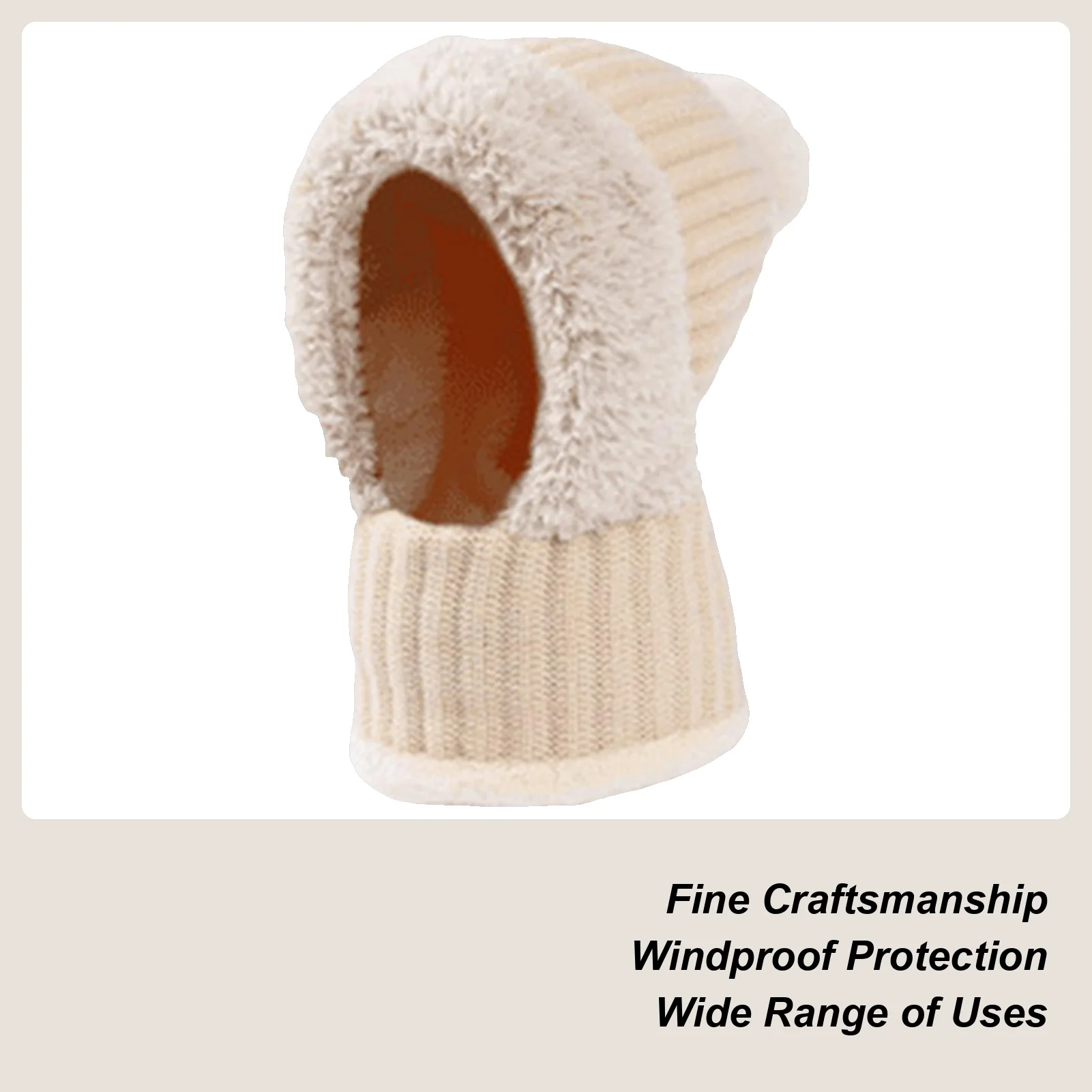 

Women's Beanie Cycling Beanie With Neck Gaiter Fleece Lining Cute Hats For Women With Ear Flaps For Cold Weather Autumn Hiking