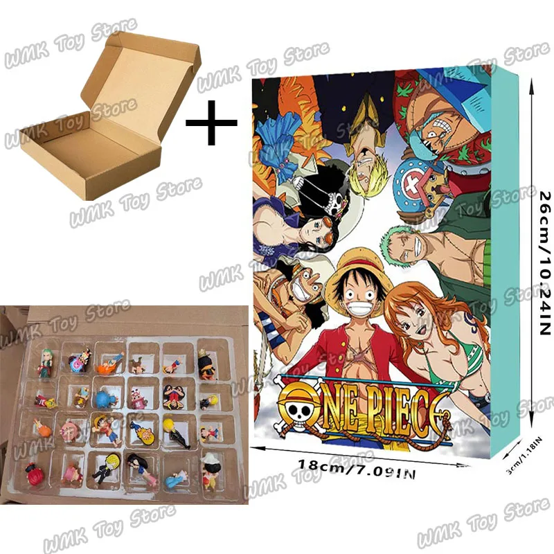 One Piece Christmas Advent Calendar Box Monkey D. Luffy 24day Countdown Christmas Advent Calendar Decor Toys Kids Gift Custom