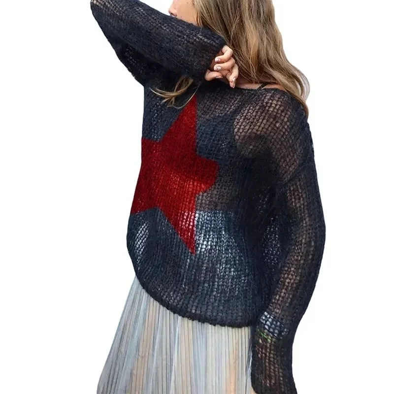 

Женский длинный свитер с круглым вырезом, весенне-осенний сезон, низкая талия, брюки из бамбукового волокна, женские пуловеры