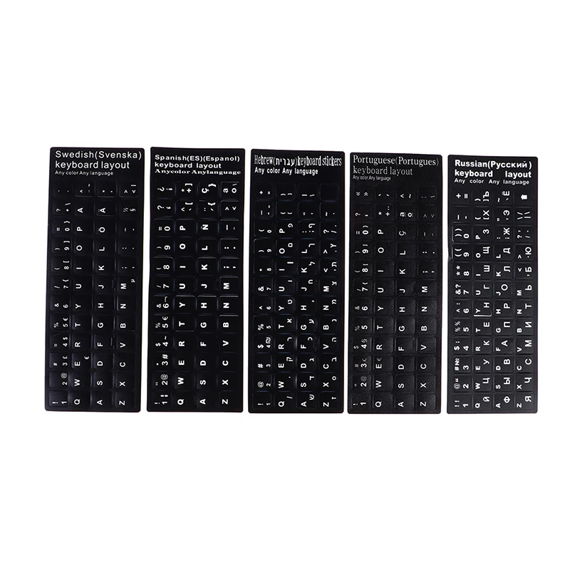 للكتاب لوحة مفاتيح الكمبيوتر المحمول 10 "إلى 17" الكمبيوتر القياسية تخطيط الحروف لوحة المفاتيح يغطي فيلم ملصقات غطاء لوحة المفاتيح الروسية