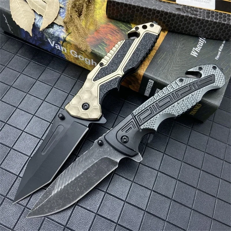 

TAC Multifunction Folding Pocket Knife Stonewash Blade Aluminium Alloy Handle Tactical EDC Knives Outdoor Camping Hunting Tool