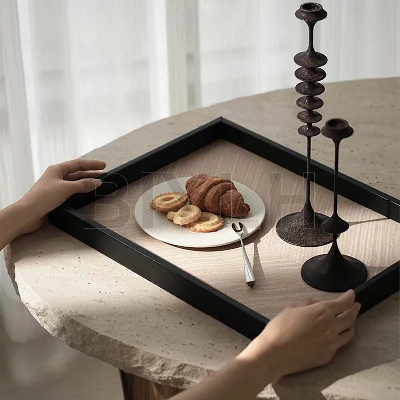 

Кожаный поднос с узором под дерево, деревянный поднос для приема ювелирных изделий, украшение для дома, настольный орнамент, крыльцо для хранения, реквизит для фотографий