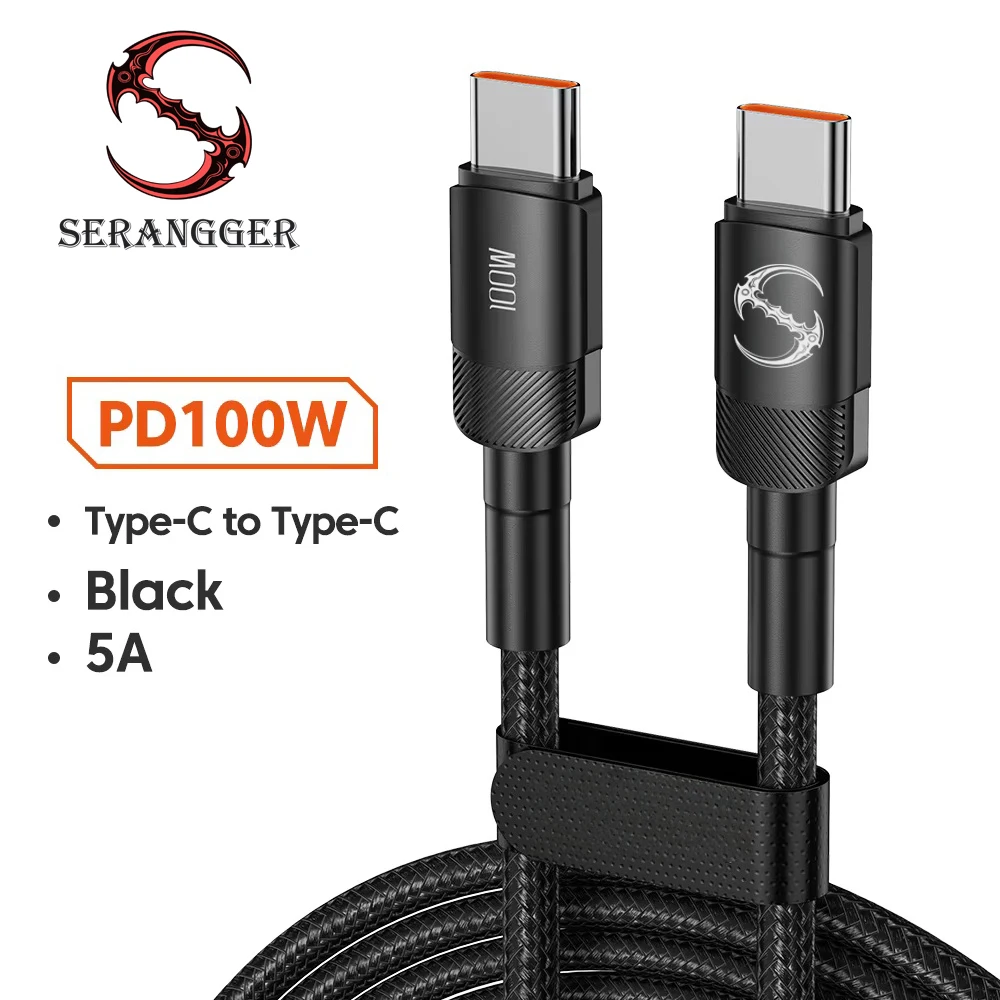 100W 1m/2m/0.5m Type C to Type C Cable PD 3.0 Quick Charge Fast Charging USB C to Type C for iPhone 15 Macbook Samsung Xiaomi