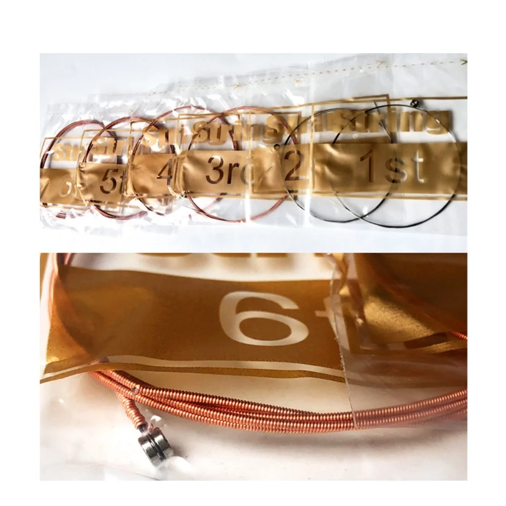 1Set AG01 CG01 EG01 Acoustic Guitar Strings 6 String Bronze Coated Electric Classical Guitar Replacement Accessories