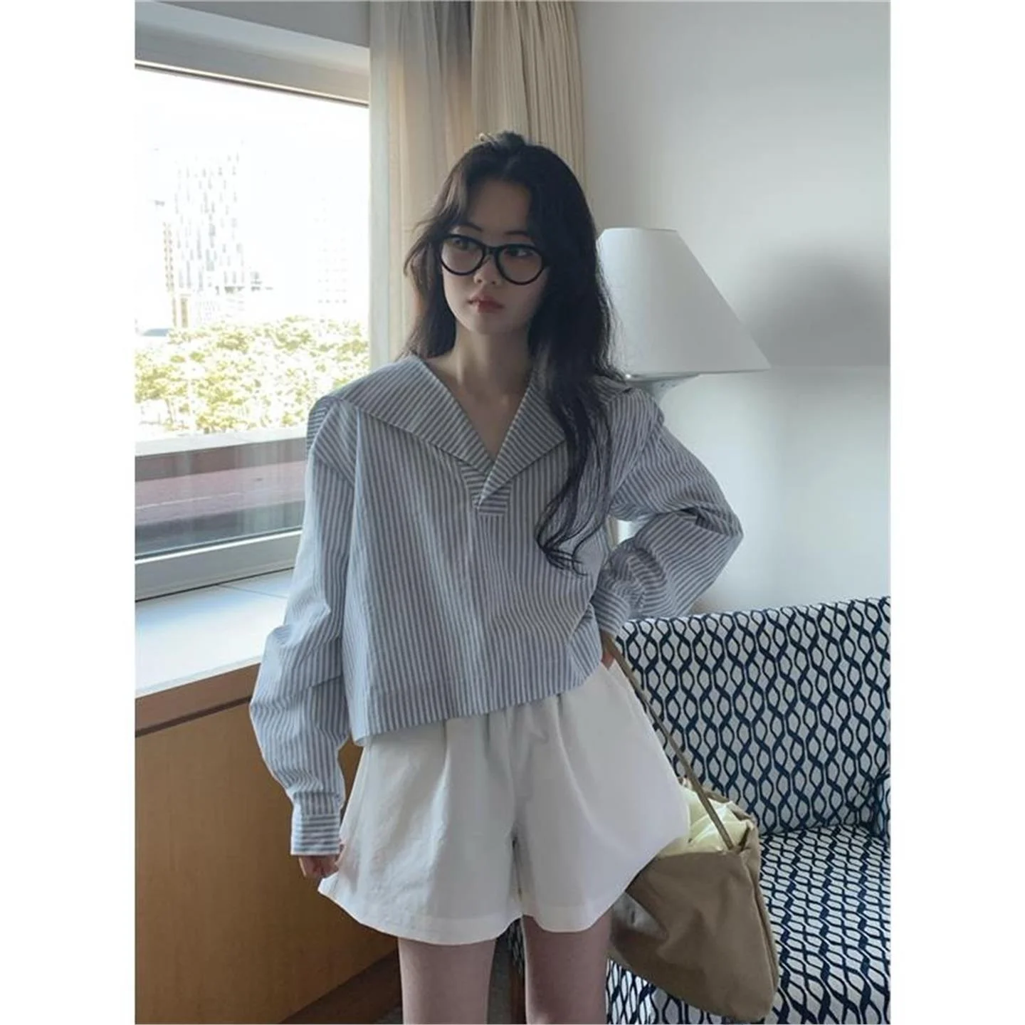 Casual Stripe Long Sleeve Loose Fit Shirt Versatile Ageless Commute Wear Daily Style Spring Autumn New Arrival Women's Fashion