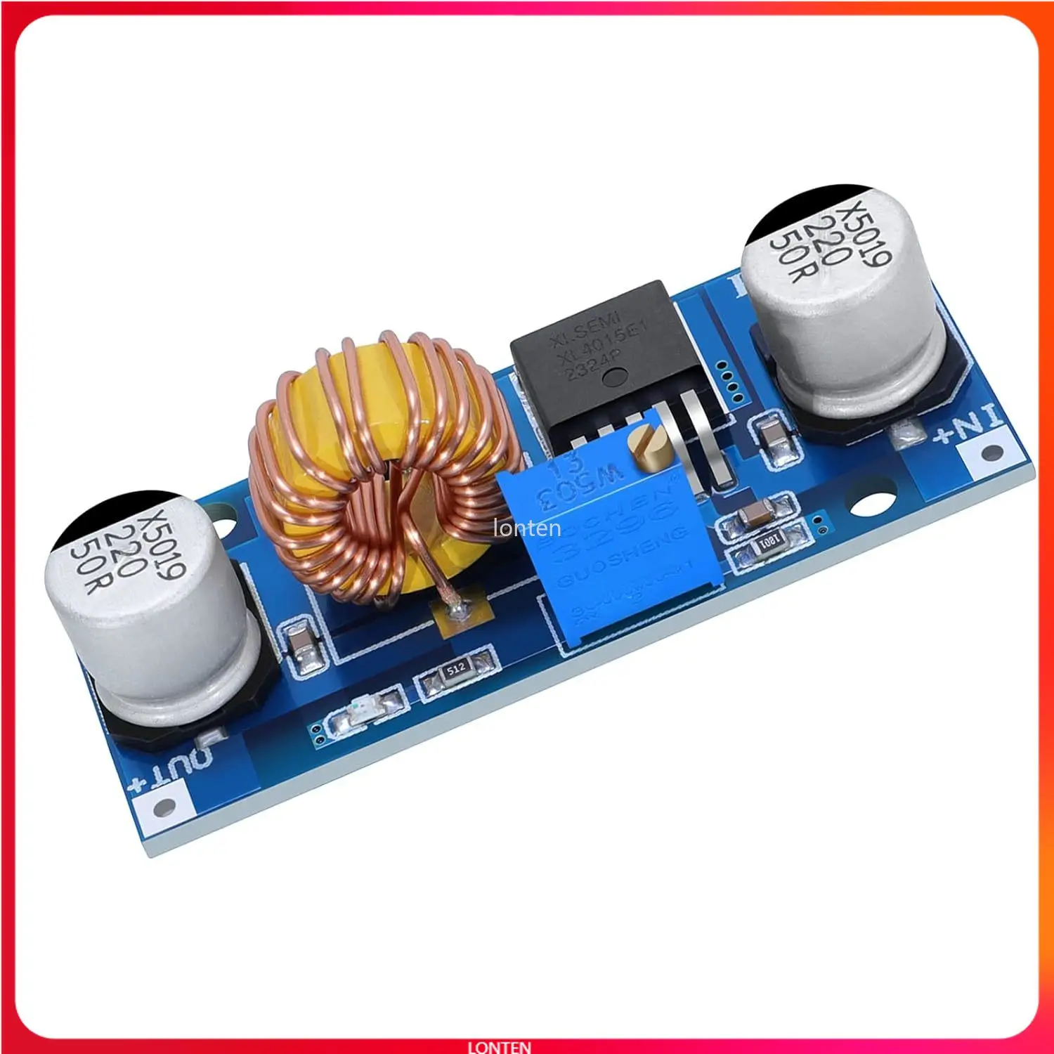 

Регулируемый понижающий преобразователь постоянного тока 5А, 4 ~ 38 В в 1,25-36 В, понижающий источник питания, высокоэффективный регулятор напряжения LT-SJ0095