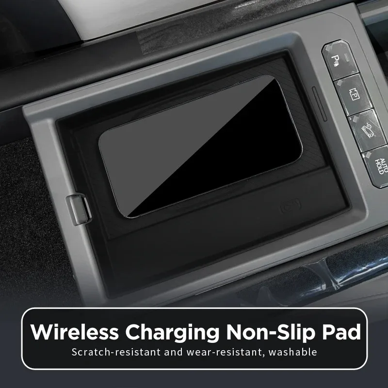 For Kia EV9 2024-2025 Silicone Center Console Wireless Charging Mat Non-Slip Protector Pad Anti-Scratch Car Interior Accessories view 4