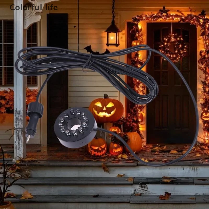 Anel de luz subaquática de 12 LED resistente à água, acessório DIY para bombas de fonte submersíveis de lago de jardim de 12V