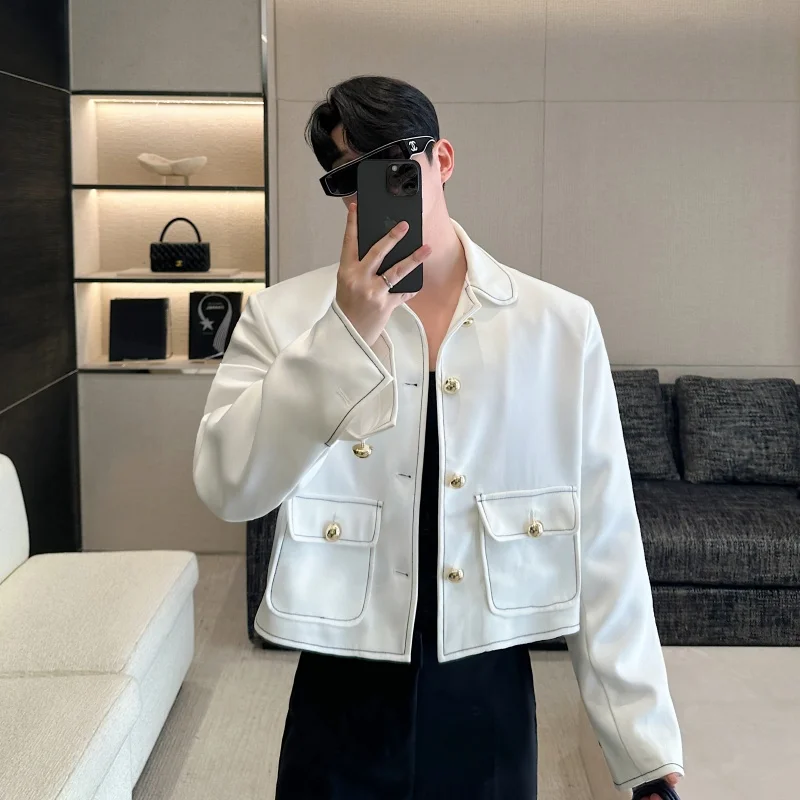 

Весна 2025: Новая повседневная мужская куртка в парижском стиле с декоративными швами, премиальный дизайн, городская мода, верхняя одежда для подростков