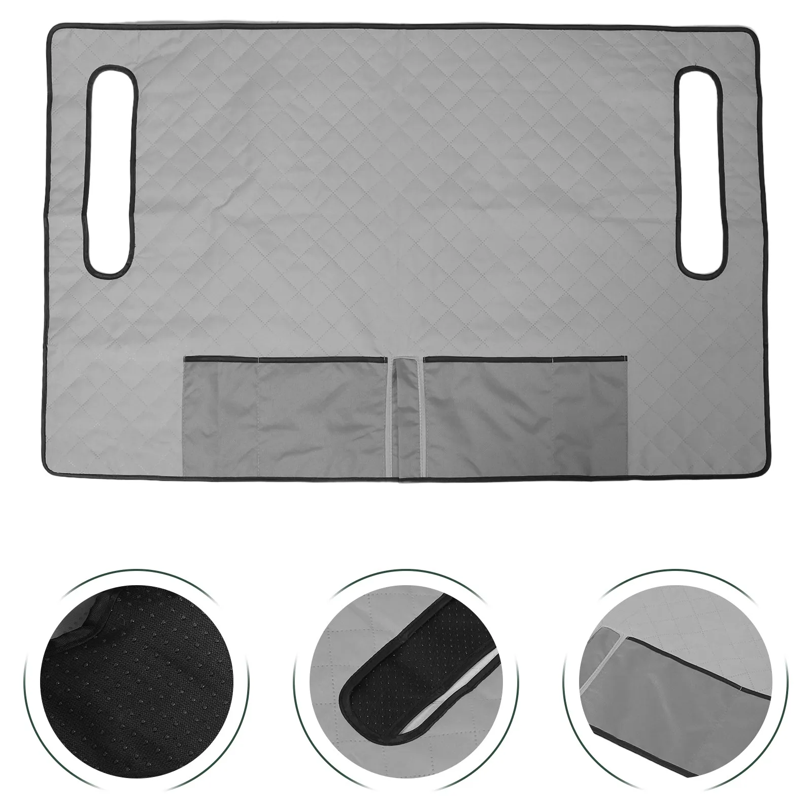 Golf Cart Seat Cover Polyester Seat Protector Storage Pockets Waterproof Nonslip Blanket Cart Bench Cushion Cover