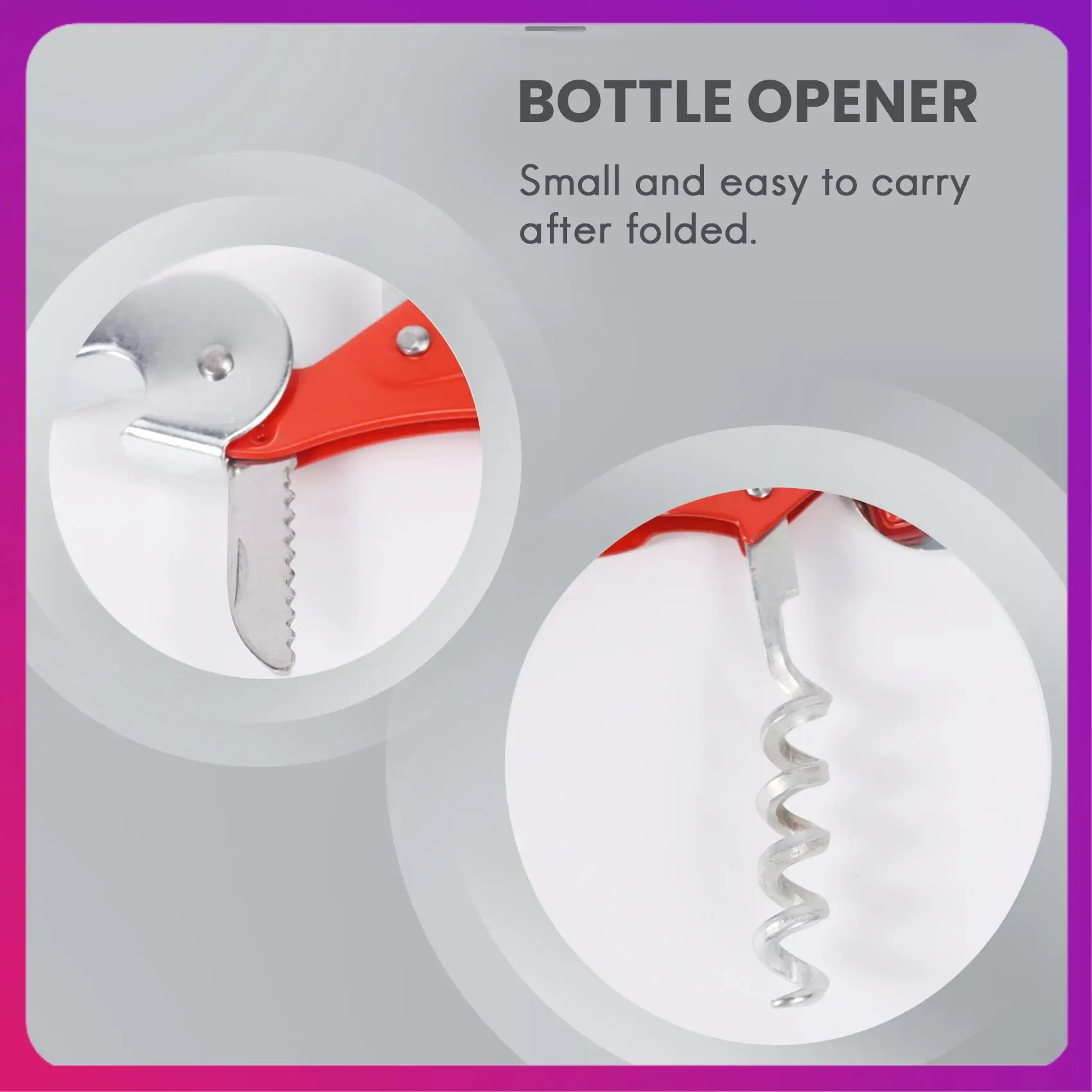 

ABKL-5 Pack Corkscrew Heavy Duty Wine Opener Set With Foil Cutter And Bottle Opener Wine Key For Waiters,Home
