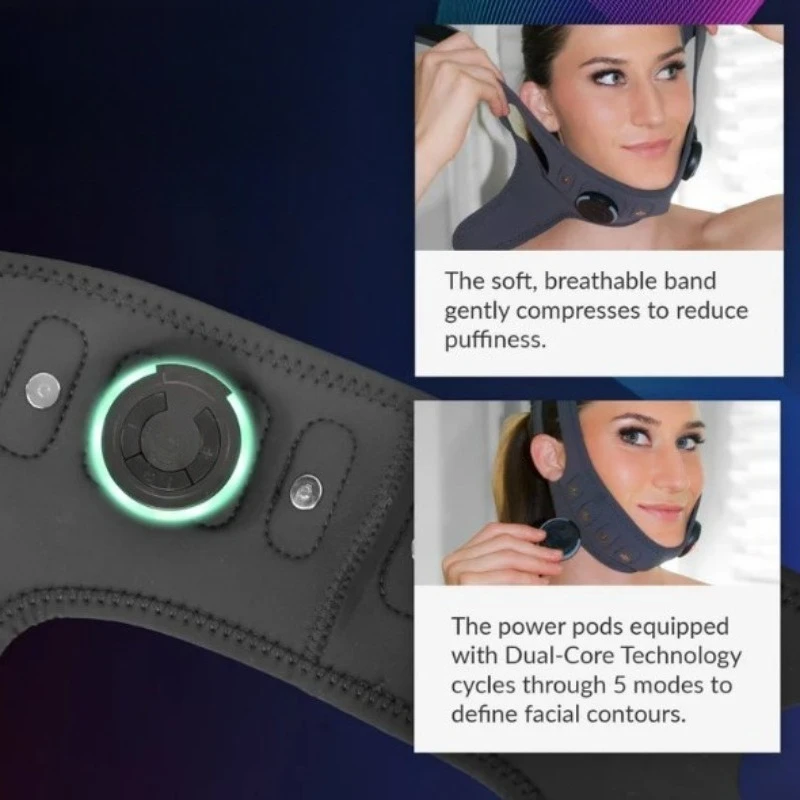 Wearable Facial Massage Mask Adjustable Elastic Strap Dual Host Combined Gentle Skin Relax Beauty Care Instrument