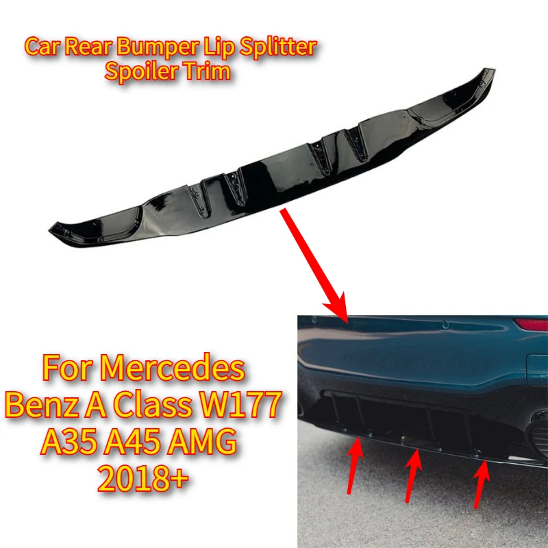

Модернизированный автомобильный задний бампер, спойлер, накладка для Mercedes Benz A Class W177 A35 A45 AMG Hatchback Sedan 2018+