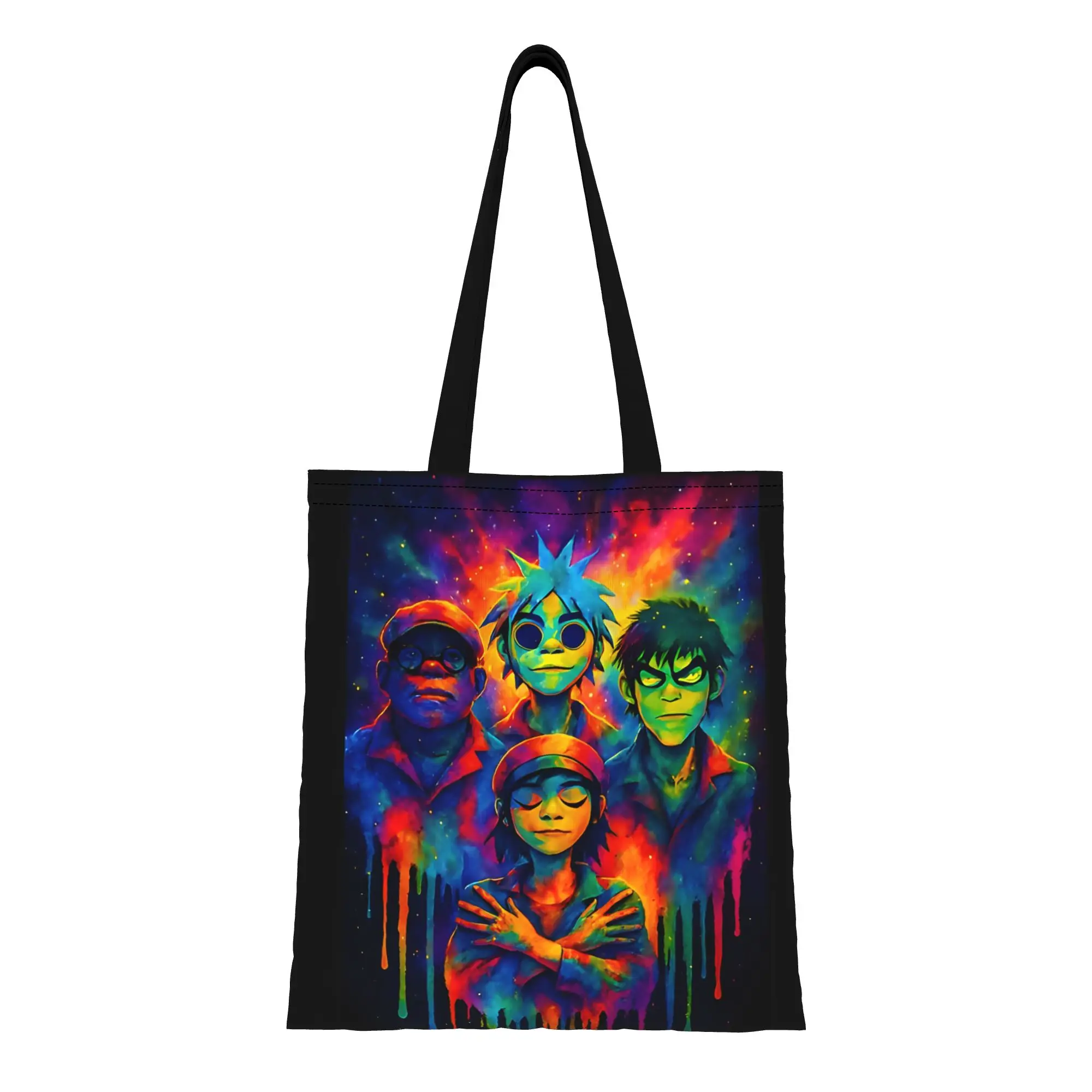 

Сумка-тоут из холщовой ткани с принтом «Причудливый пейзаж: Туманность» для покупок, путешествий и активного отдыха, прочная наплечная сумка