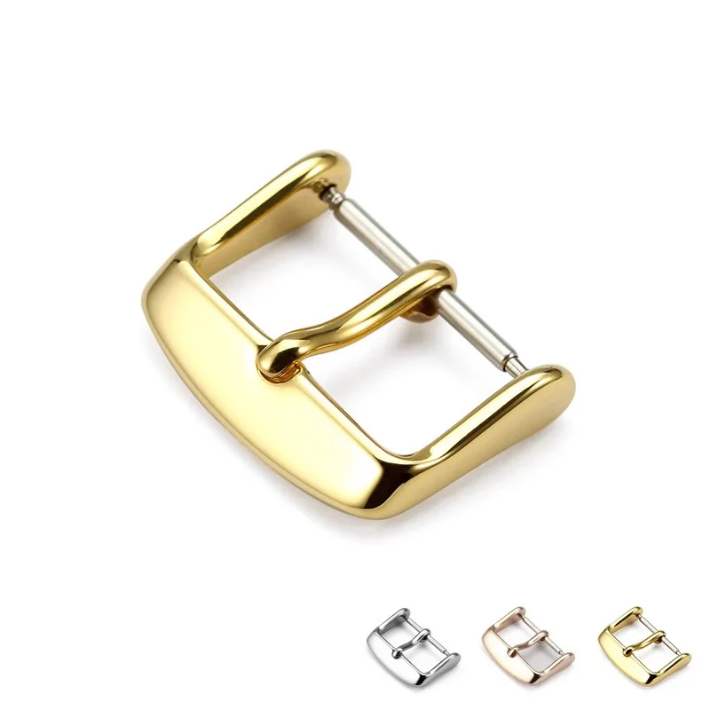 10 12 مللي متر 14 مللي متر 16 مللي متر 18 مللي متر 20 مللي متر 22 مللي متر الفولاذ المقاوم للصدأ حزام الساعات مشبك النساء الرجال الفضة الصلبة المعادن حزام (استيك) ساعة المشبك حزام لحزام