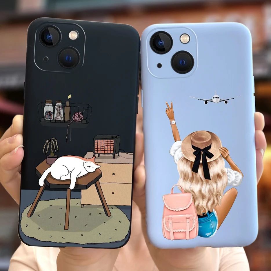 For Apple iPhone 13 Case Cute Fashion Cartoon Cover Soft TPU Phone Cases For iPhone 13 Pro Max iPhone13 Mini Fundas Coque Bumper