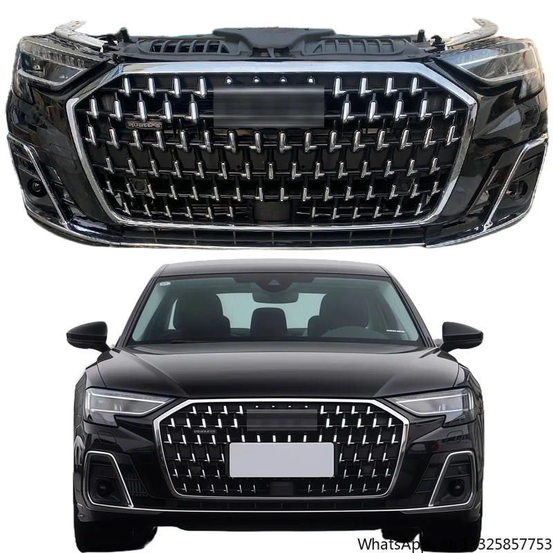 High Quality Original Black Front Bumper Radiator Cooling Assembly for A8L D5 2019-2022 Body Kit Bumper Grille 2023-2025