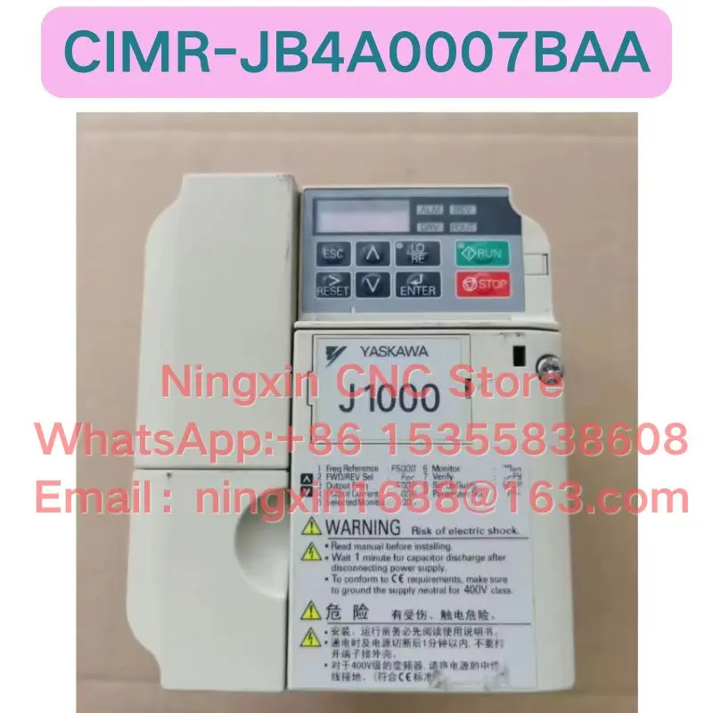 

Second-hand CIMR-JB4A0007BAA CIMR JBBA0007BBA Inverter Tested OK