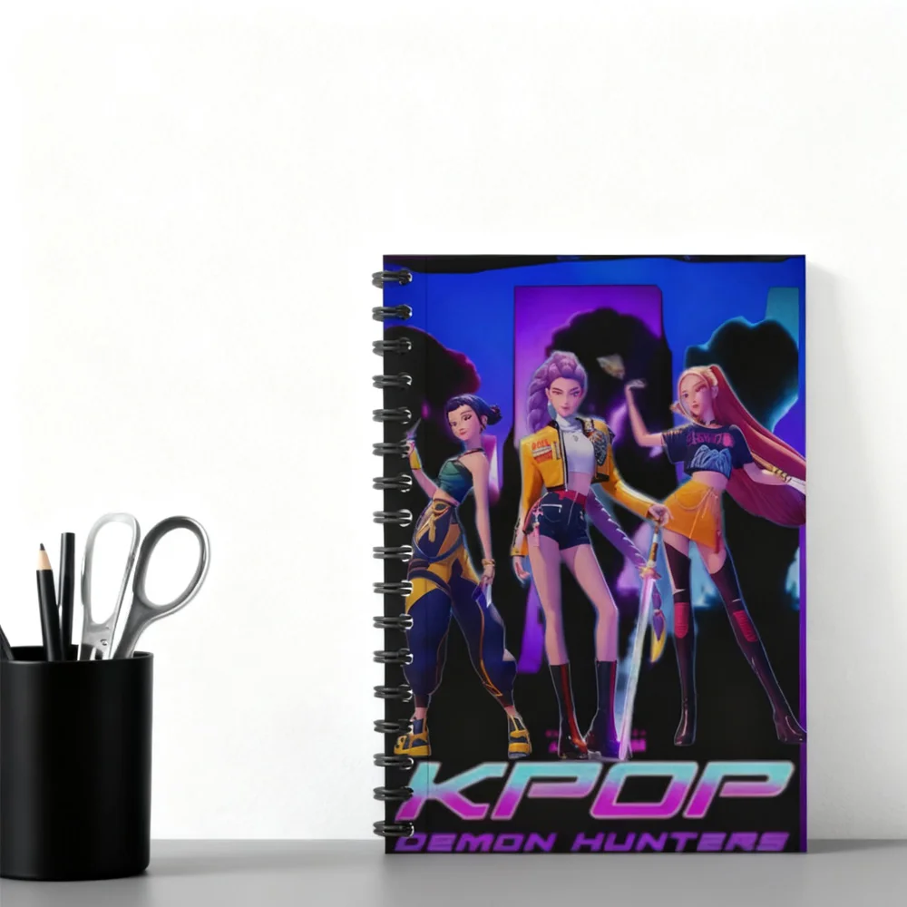 K-pops شيطان الصيادين أنيمي Kawaii دفتر الطالب حساب اليد ملصق رسالة كتاب الأطفال مذكرات كتاب الرسم كتاب الرسائل