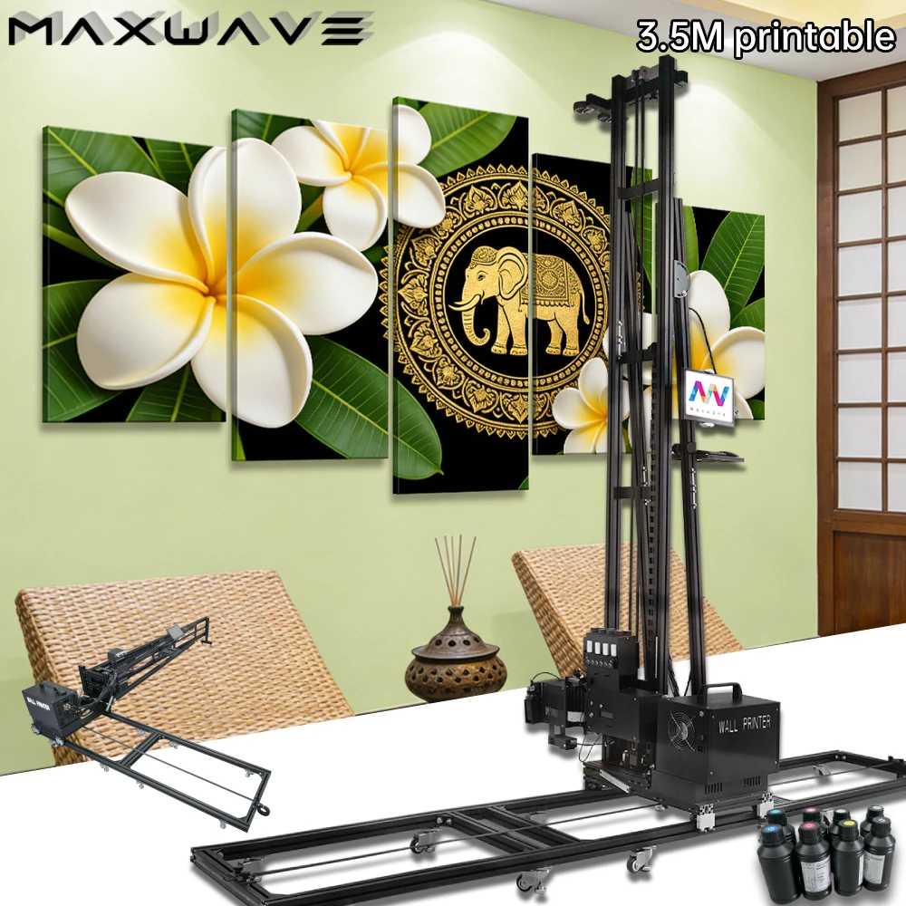 4M UV Wall Printer Mural Painting Vertical Printing Machine for Home Decoration Wall Art Print Direct To Wall Printer Maxwave