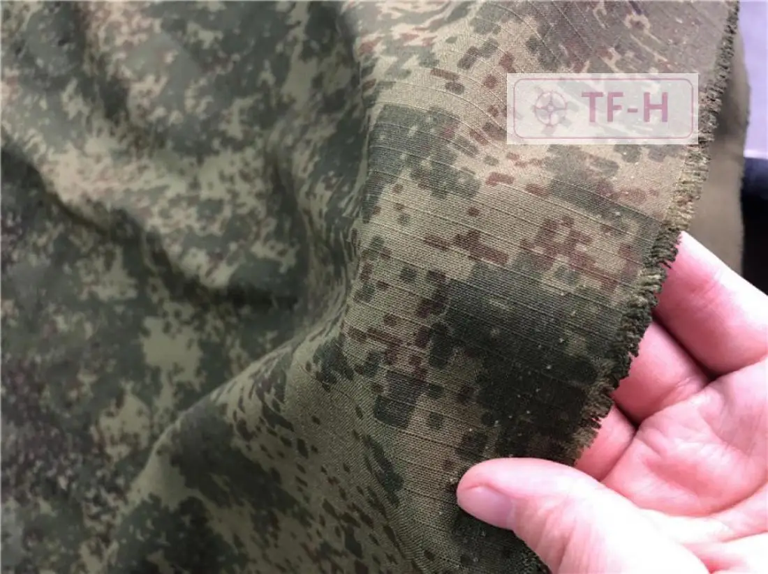 1.45M Width * 1M Length EMR Green Jungle Camouflage Training Clothing Blended Fabric Grid Cloth For DIY Tactical Uniform