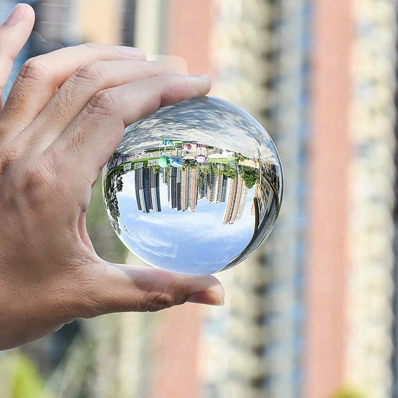 Bola de cristal de Color transparente, esfera curativa, accesorios de fotografía, decoración, 30Mm, 2 unidades