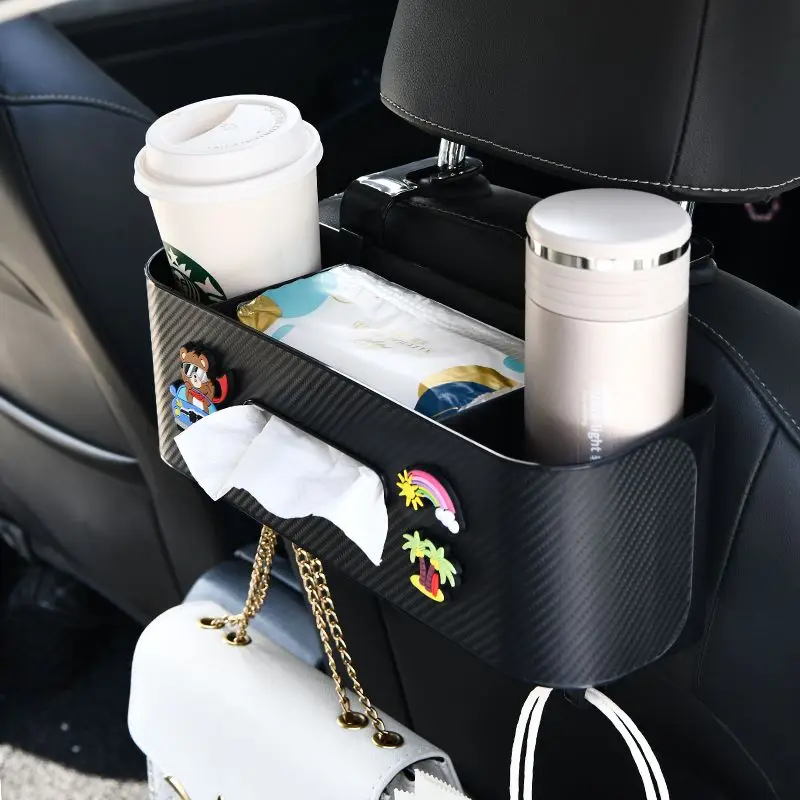

Car tissue box seat back storage box multi-functional hanging storage box cup holder car storage supplies