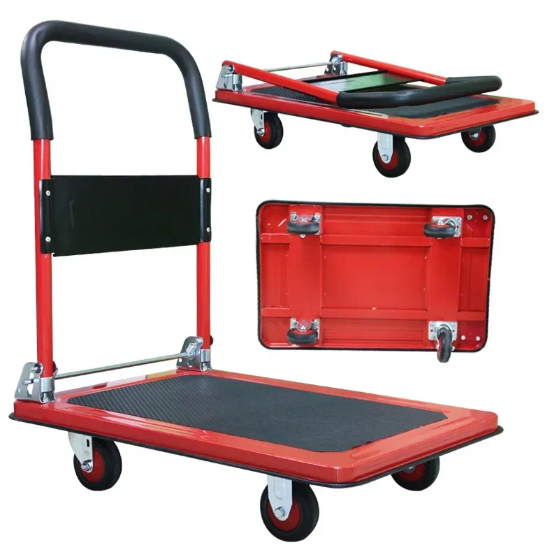 Iron plate trolley 200kg  platform folding trolley