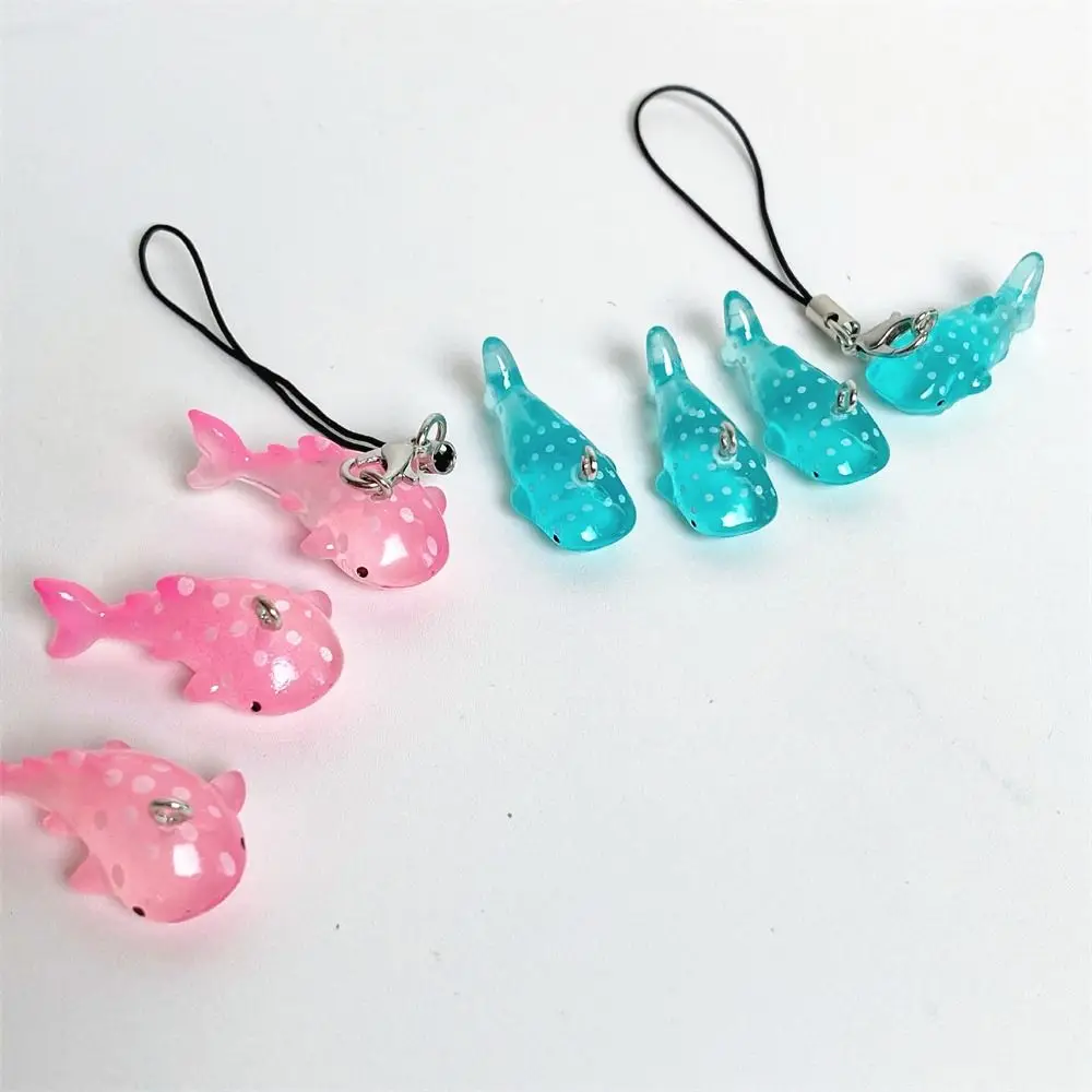 Sea Creature Fish Phone Chain Sea Hare Black Whale Phone Lanyard Handmade Pink Axolotl Jelly Shark Keychain Trinket Gift