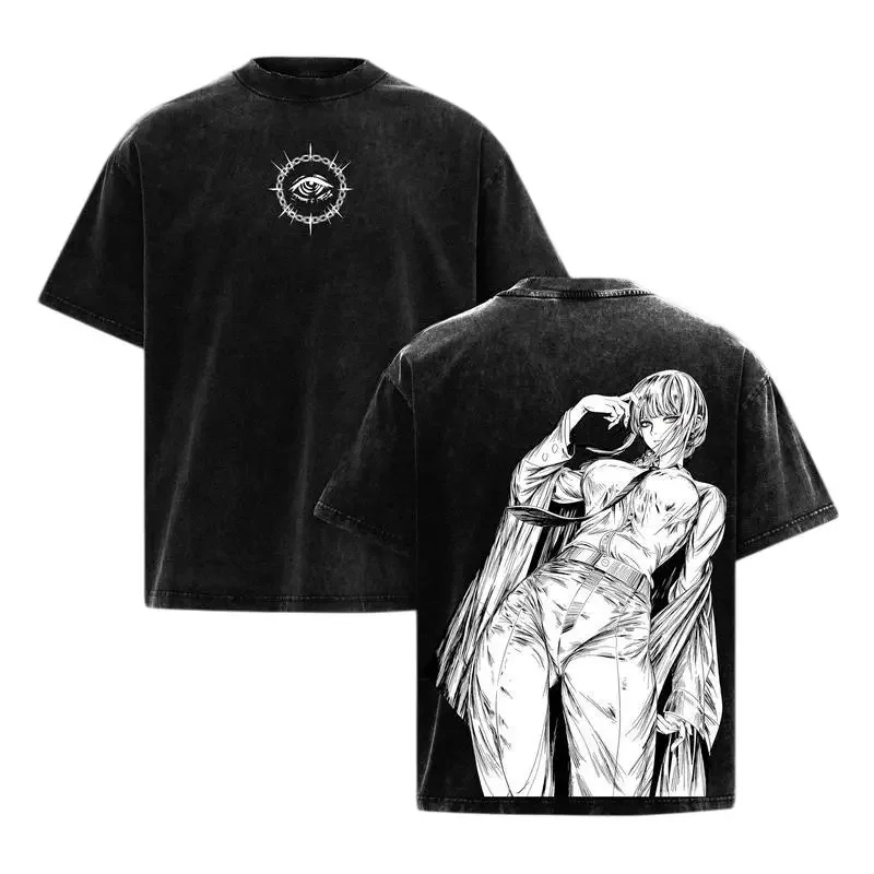 Dragon Ball Z Majin Vegeta Oversized Vintage Anime Washed T Shirt Spring Summer Men's Women Cotton Casual Tee Top Streetwear