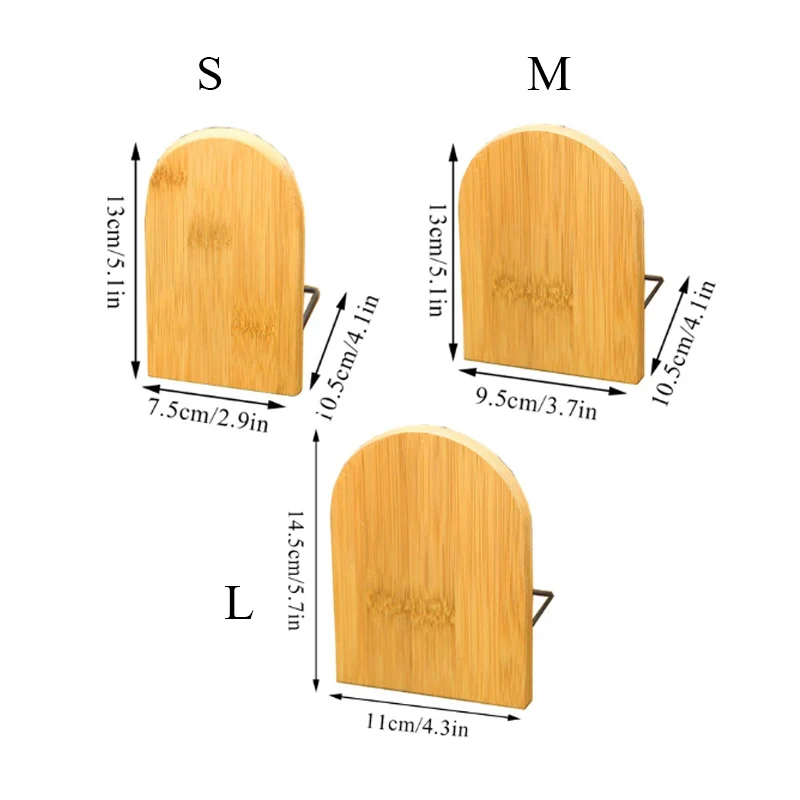 Sujetalibros de bambú natural, organizador de escritorio, oficina, hogar, soporte para libros, estante, accesorios de oficina