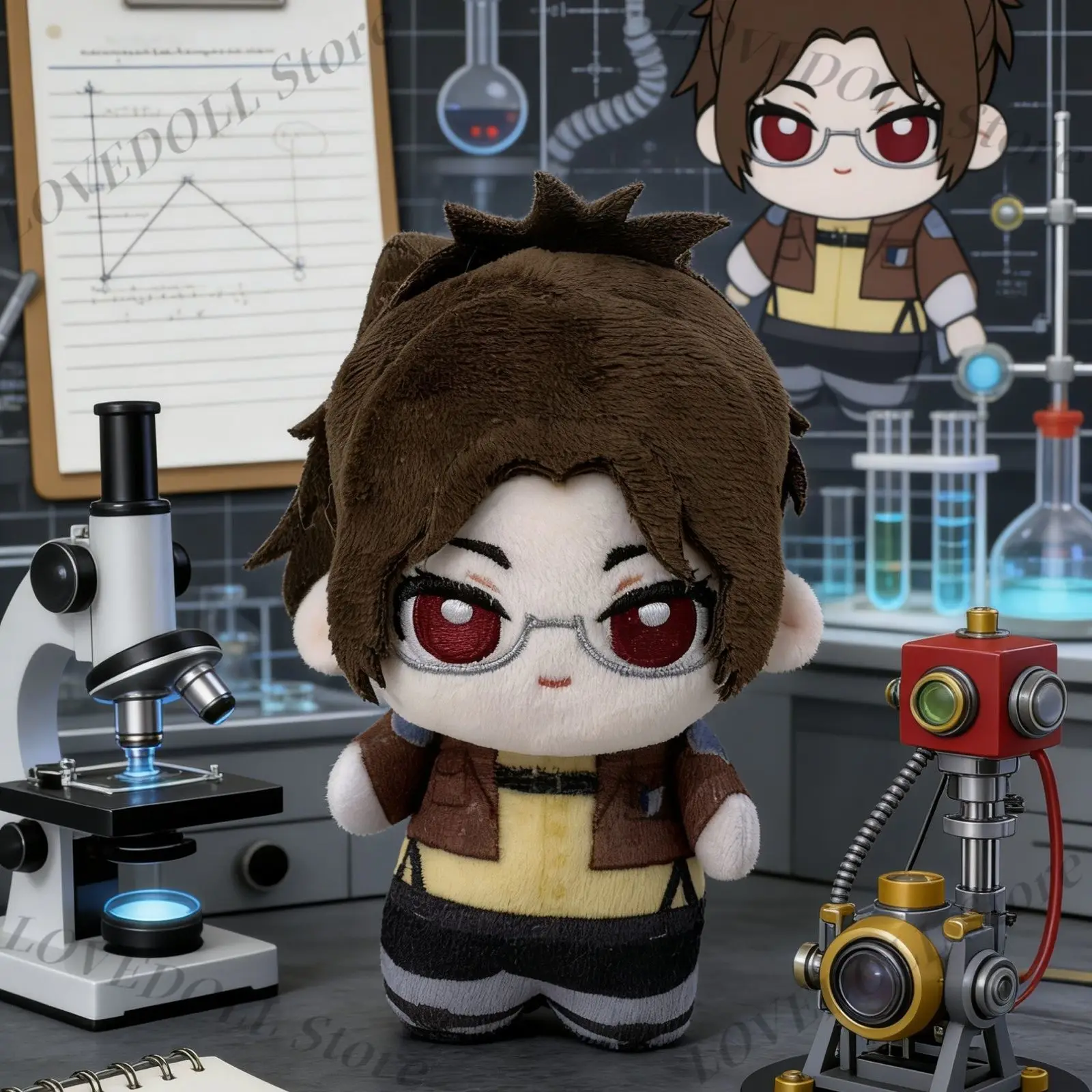 

Anime Kawaii Levi Ackerman Adorable Printed Body Doll Pendant Plush Toys Cosplay Figure Model Plushie Keychain Gifts 10cm