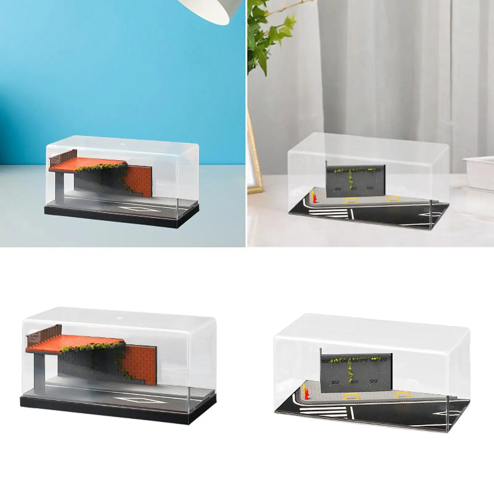 

1:64 Model Car Parking Scene Realistic Accessories Display DIY Road Backdrop Board for Mini Car Action Figures Decor Ornament