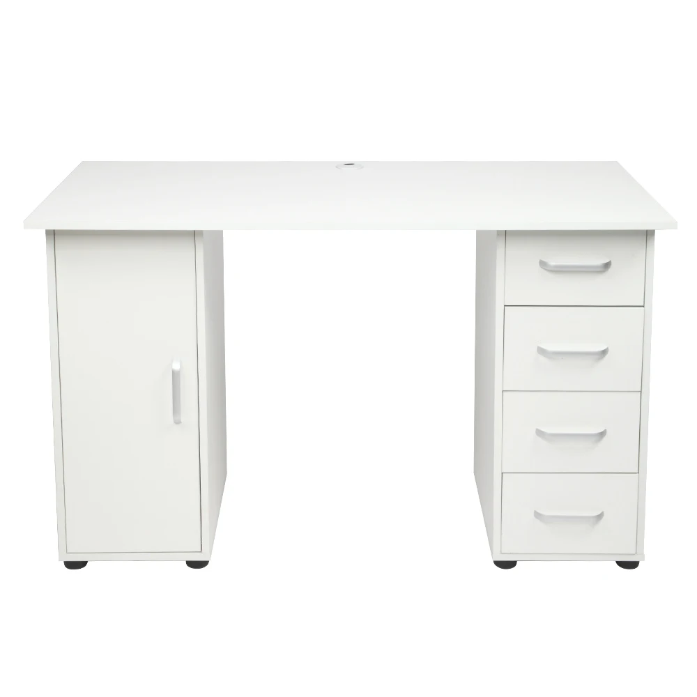 

One Door Four Drawers Computer Desk White