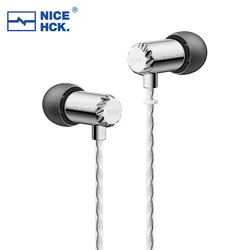 NiceHCK X39 3.5mm L Plug HIFI Wired In-Ear Earphone Mini 6mm Titanium Plated Dynamic Earbud HD Microphone Sleep Game Music IEM